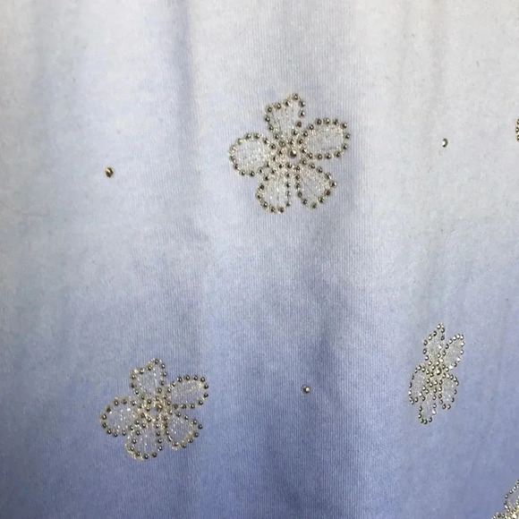 KAREN SCOTT Blue Ombré Short Sleeve Top - Picture 2 of 6